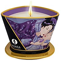 Shunga Vela de Masaje Libido- Aroma de Frutos Exóticos- Color Blanco - 170 ml